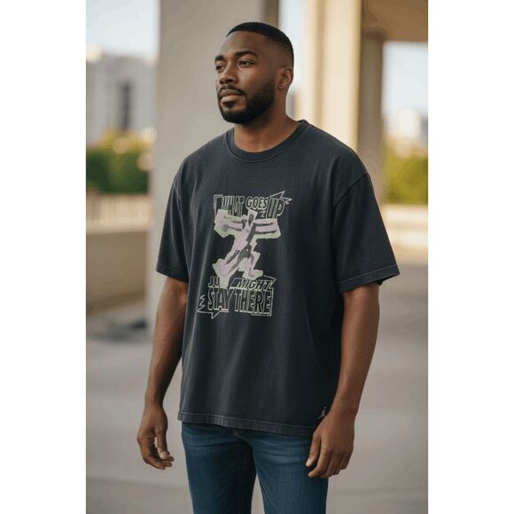 What Goes Up Just Might As Well Stay There Mens Small Nike Air Jordan Shirt - Picture 1 of 6